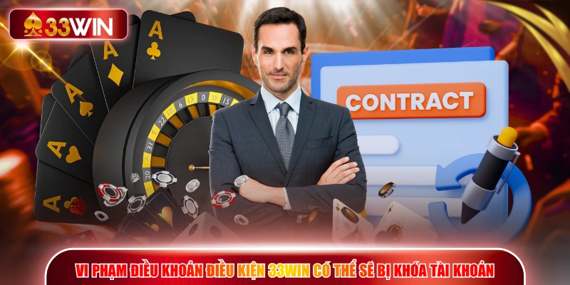 Vi phạm điều khoản điều kiện 33WIN có thể sẽ bị khóa tài khoản